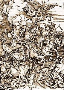The Four Horsemen of the Apocalypse, by Albercht D&uuml;rer [1498] (Public Domain Image)
