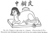FIG. 85.TARGET IN THE FORM OF A SPHYNX. (<i>From the San Li Tu</i>.).<br> The arrows were discharged upwards and fell into the cylinder behind the figure.