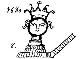 FIG. 38--The lord of the katun. (Chumayel MS.)